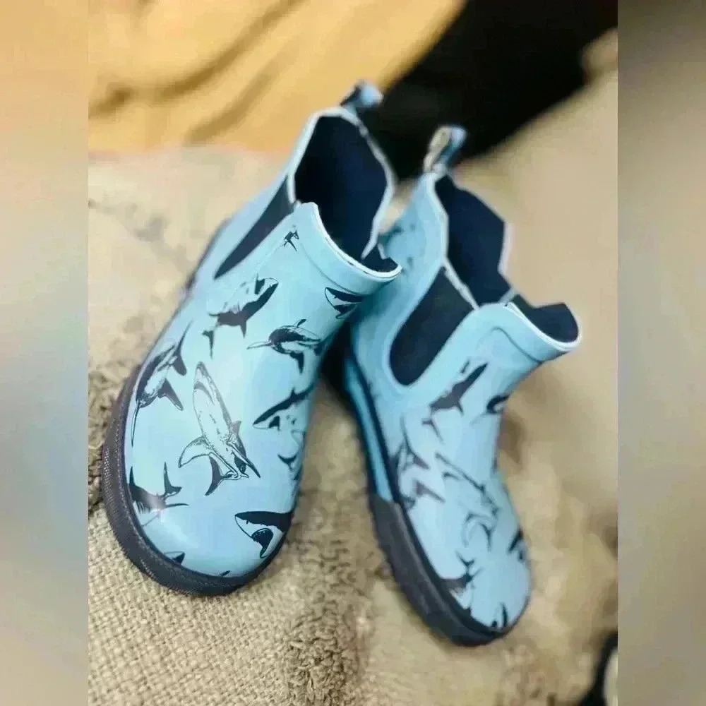 Lily &Dan UNISEX CHILDREN'S ANKLE Rainboots Lt Blue